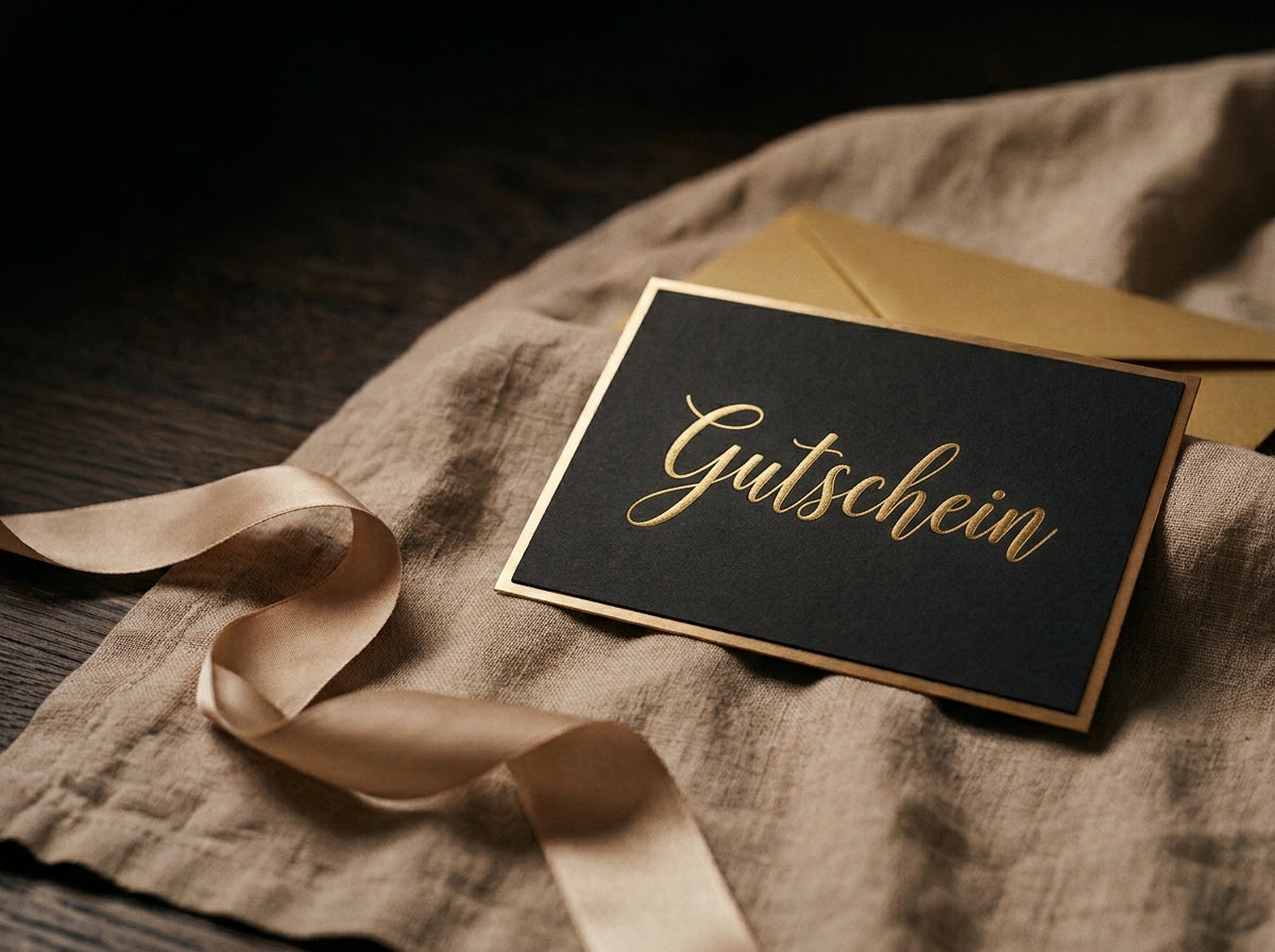 Eine Nahaufnahme einer luxuriösen schwarzen Gutscheinkarte.